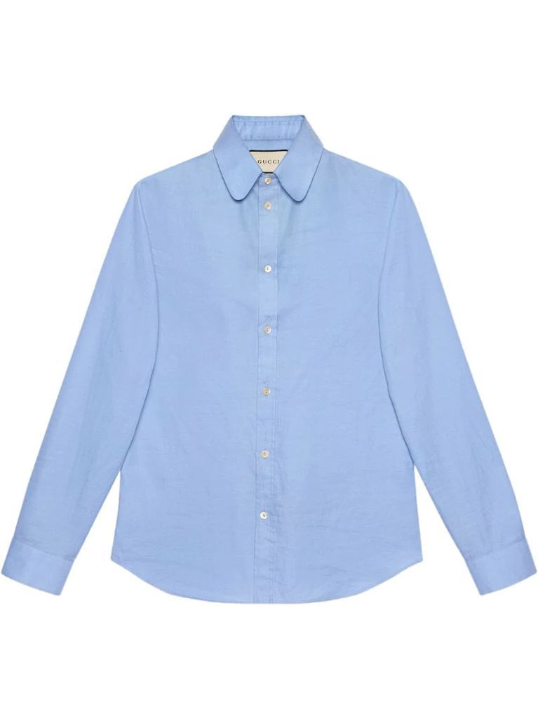 club collar Oxford cotton shirt