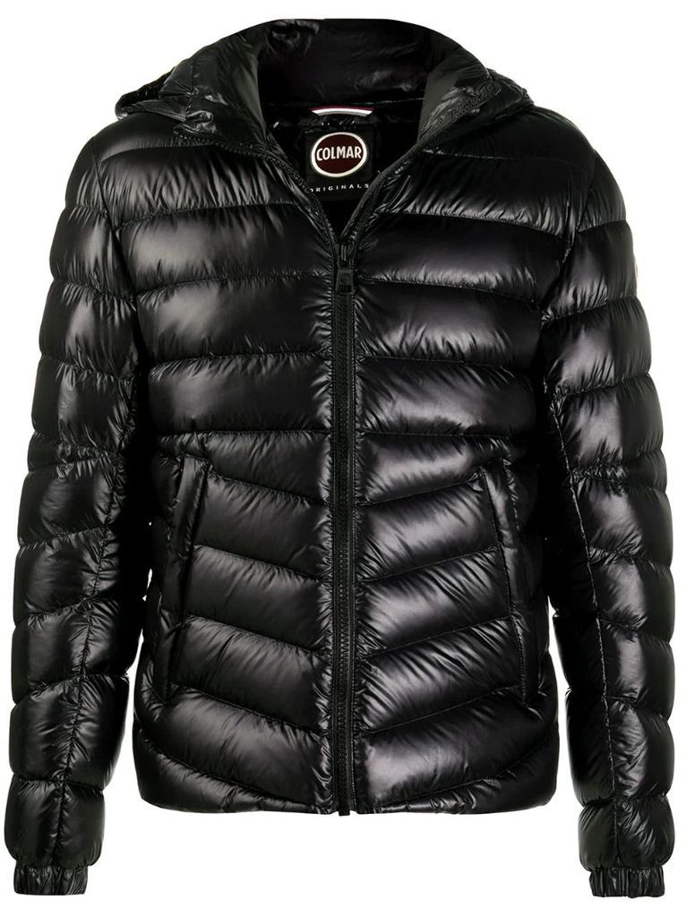 quilted hooded jacket