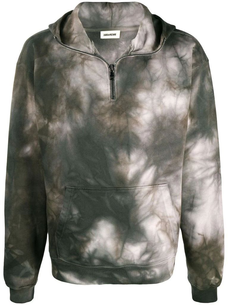 Storm tie-dye cotton sweatshirt