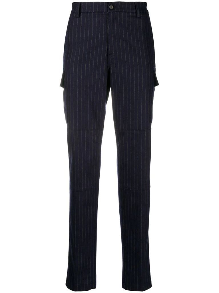 striped pattern tailored trousers