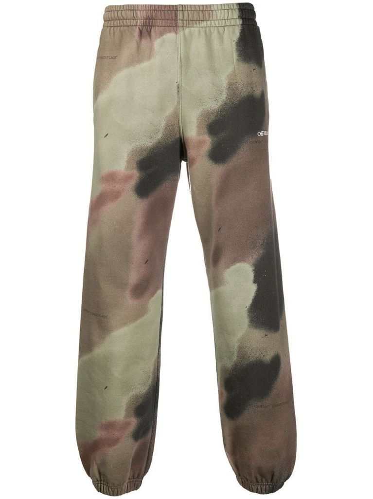 camouflage-print track pants