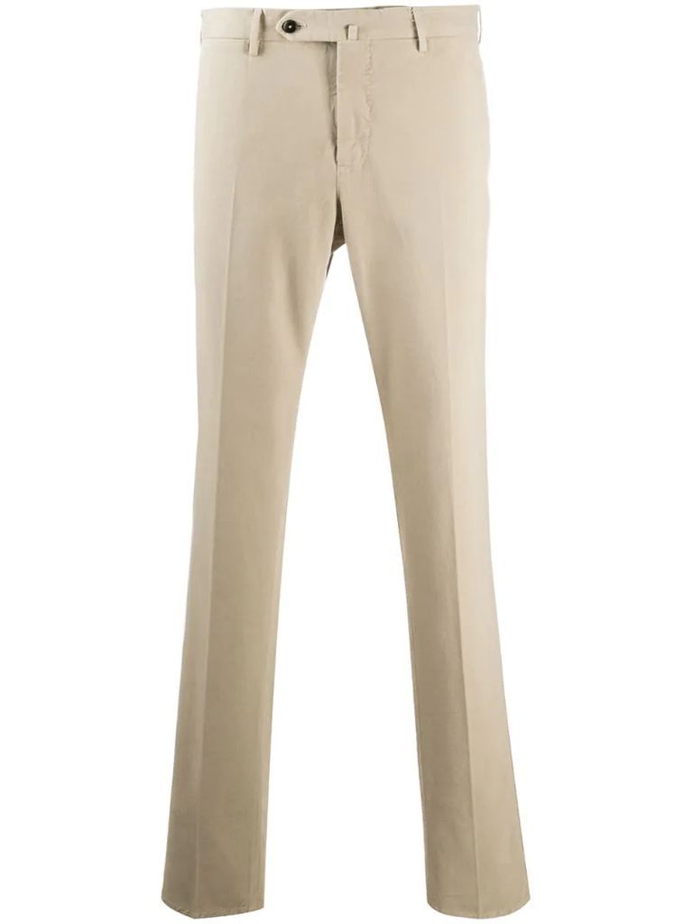 straight-leg chino trousers