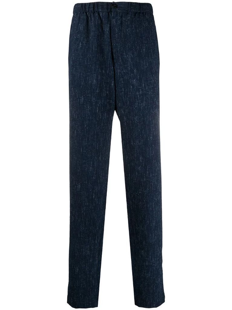 tapered textured trousers