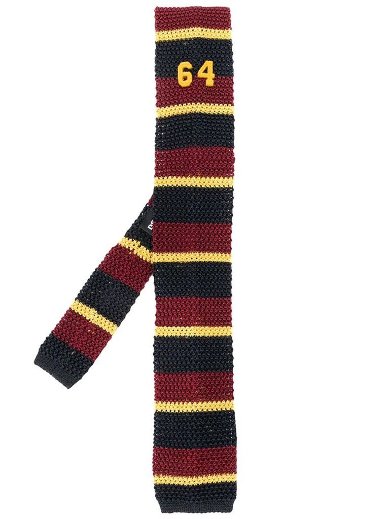 striped 64 knitted tie