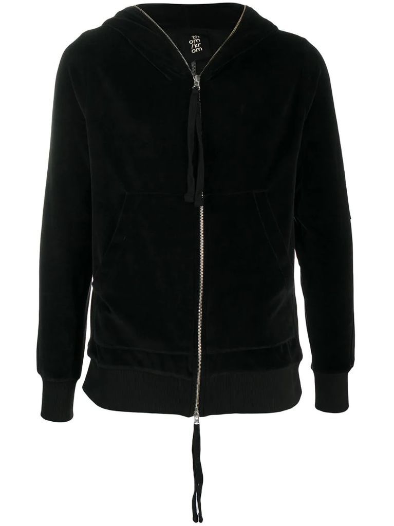 zipped long-sleeve hoodie