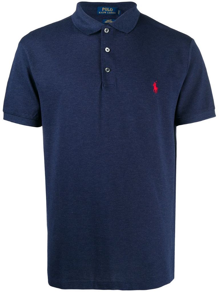 embroidered logo polo shirt