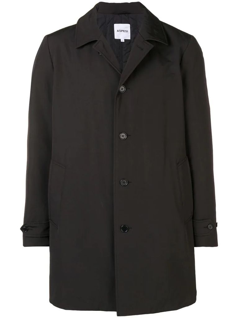 loose fit buttoned coat