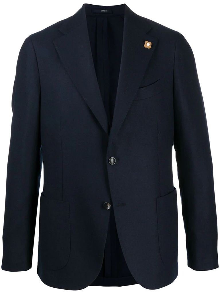 single-breasted cashmere blazer