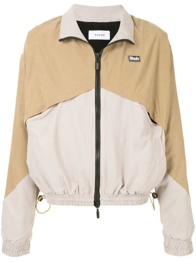 two-tone nylon lightweight jacket