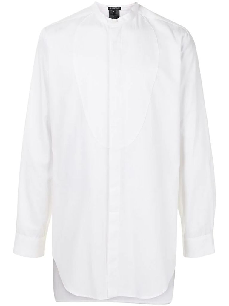 longline Mandarin collar shirt
