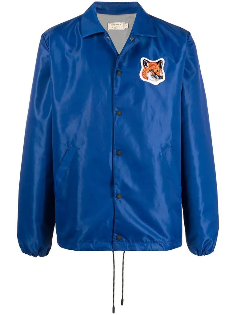 fox-patch long-sleeved jacket
