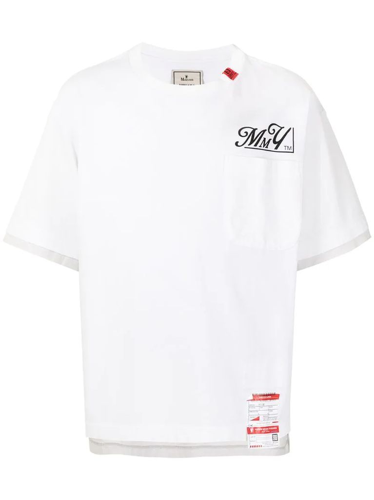 layered logo print T-shirt