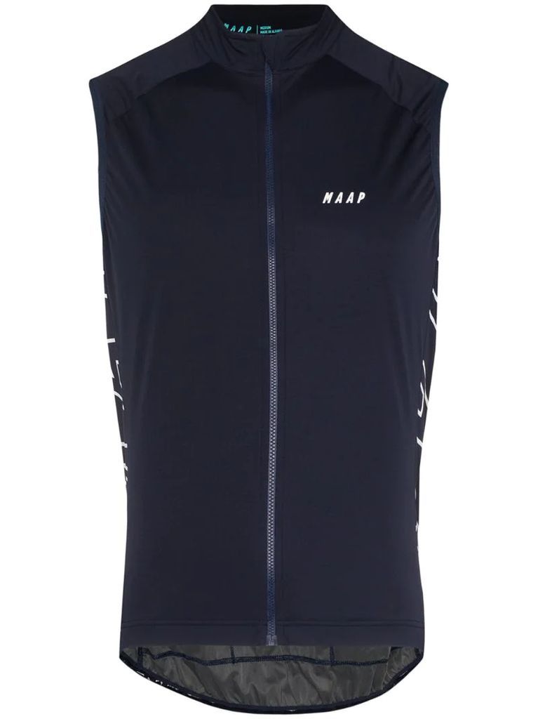 sleeveless zip-up vest