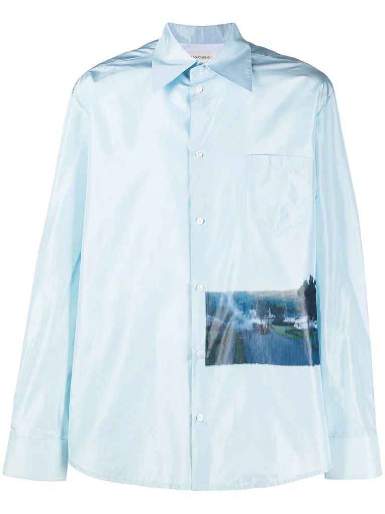 photograph-print long-sleeve shirt