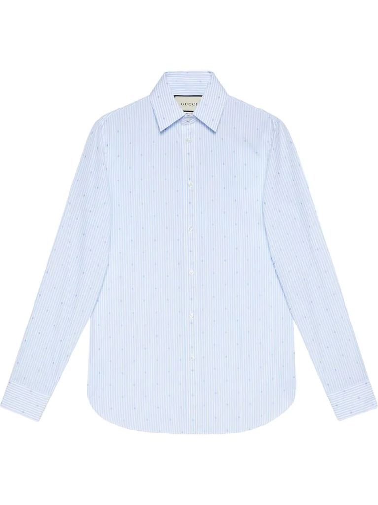G Square stripe fil coupé cotton shirt