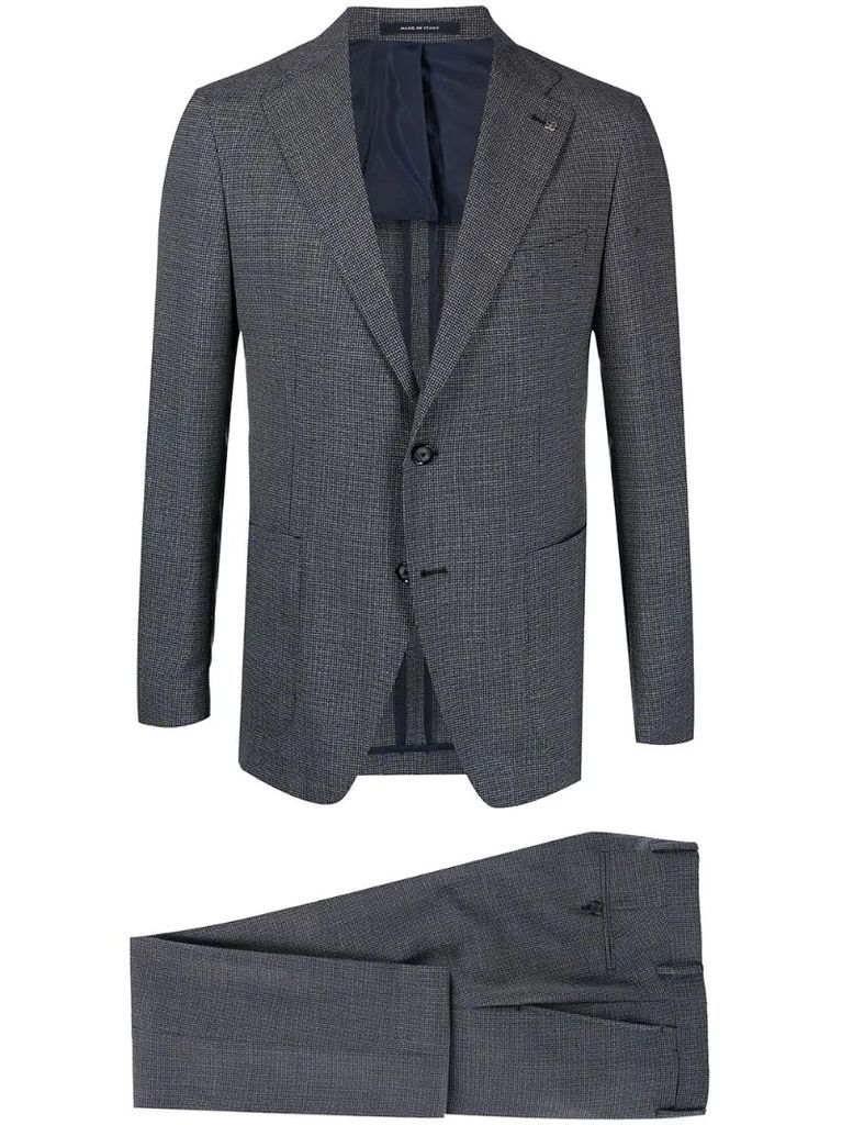 micro pattern two-piece suit