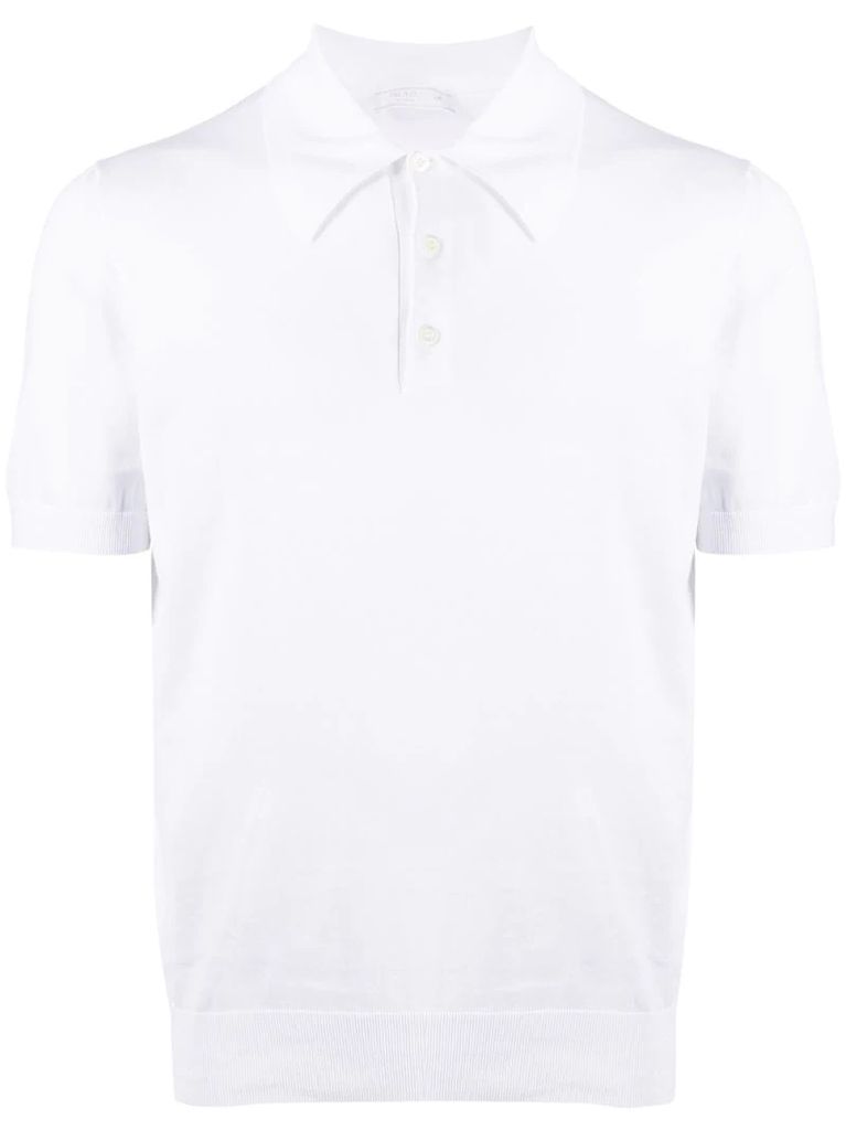 slim-fit cotton polo shirt