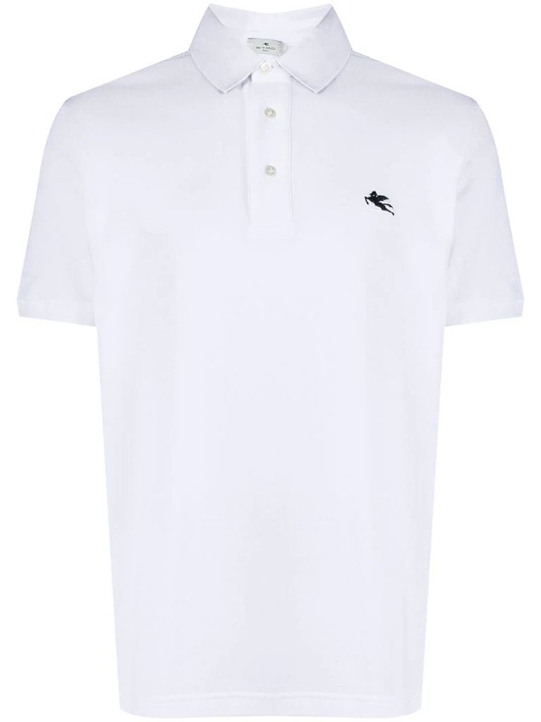 Pegasus embroidered logo polo shirt
