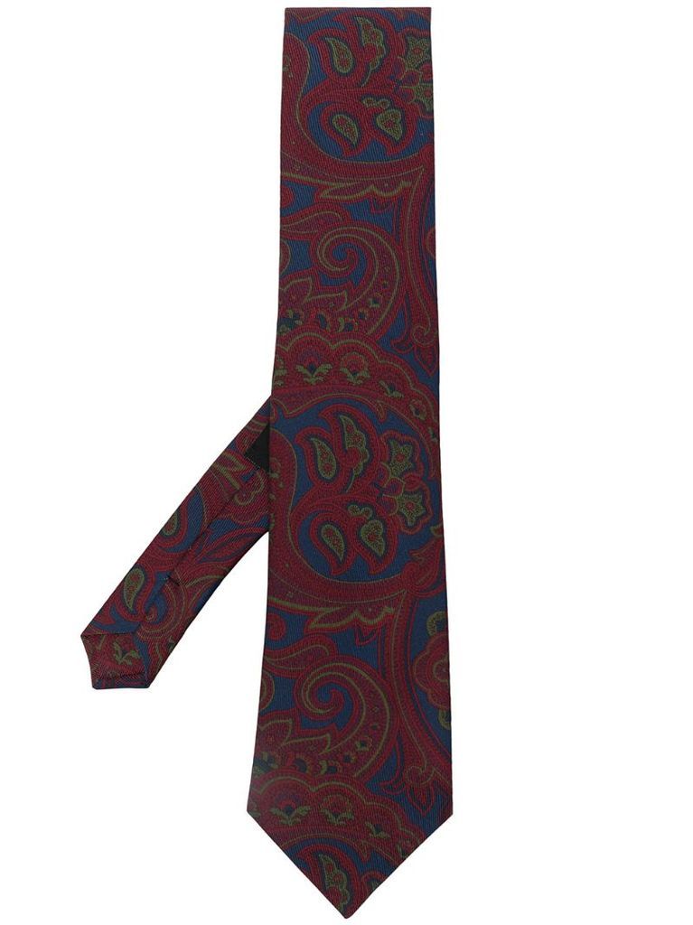 paisley-print silk tie