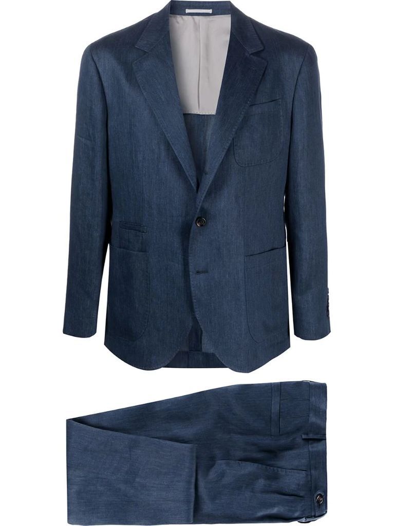 linen two-piece suit