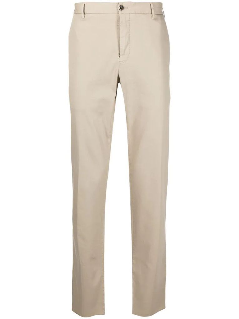 straight-leg tailored trousers