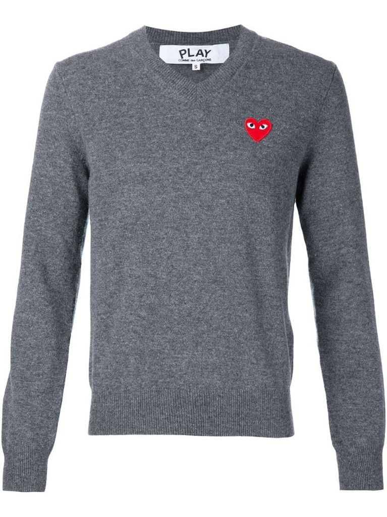 embroidered heart jumper