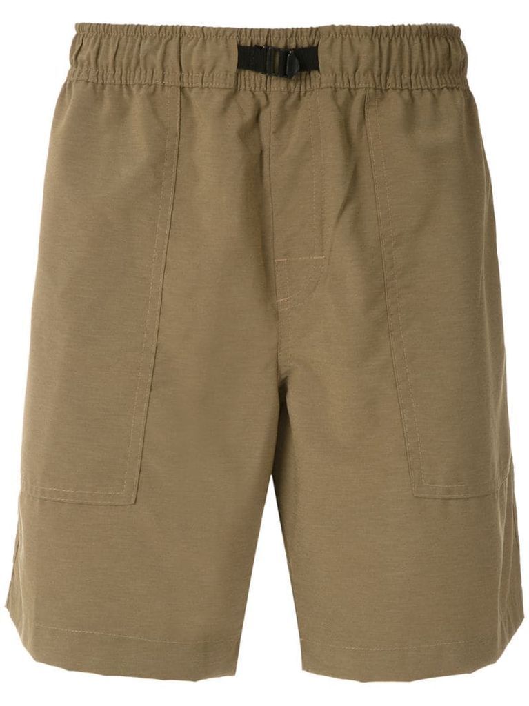 drawstring plain shorts