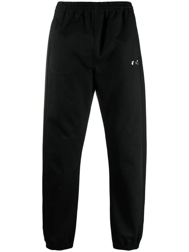 OW logo cuffed trousers