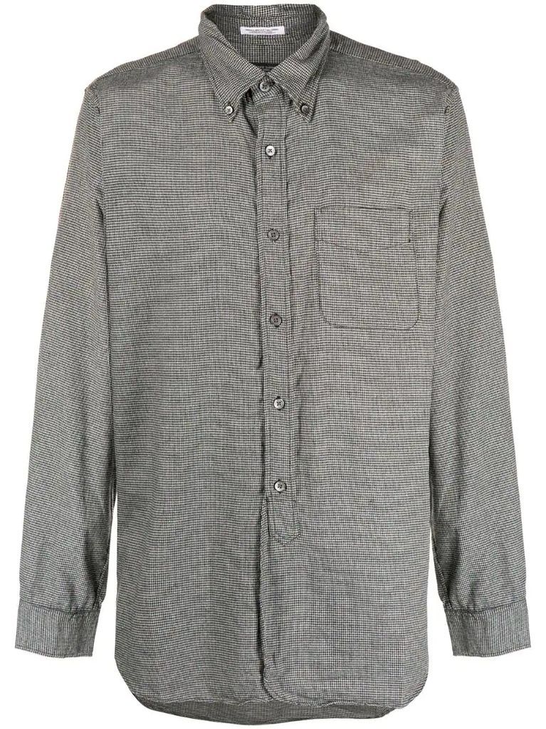long sleeved houndstooth shirt