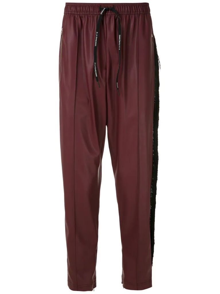 fringed straight trousers