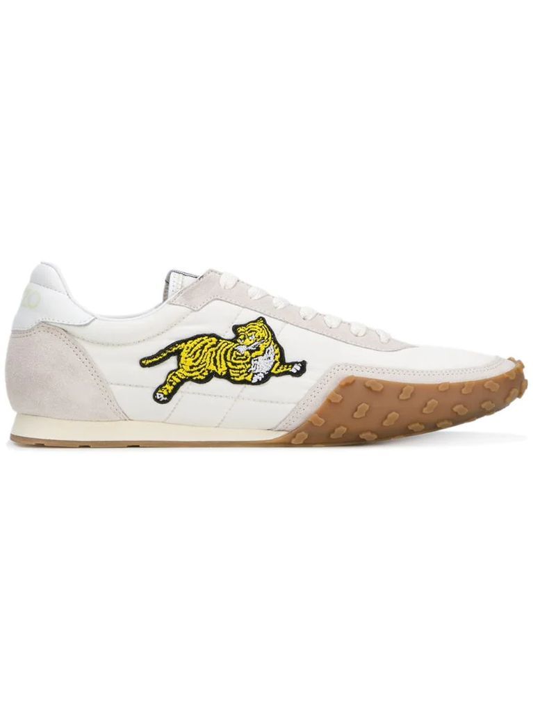 tiger appliqué sneakers