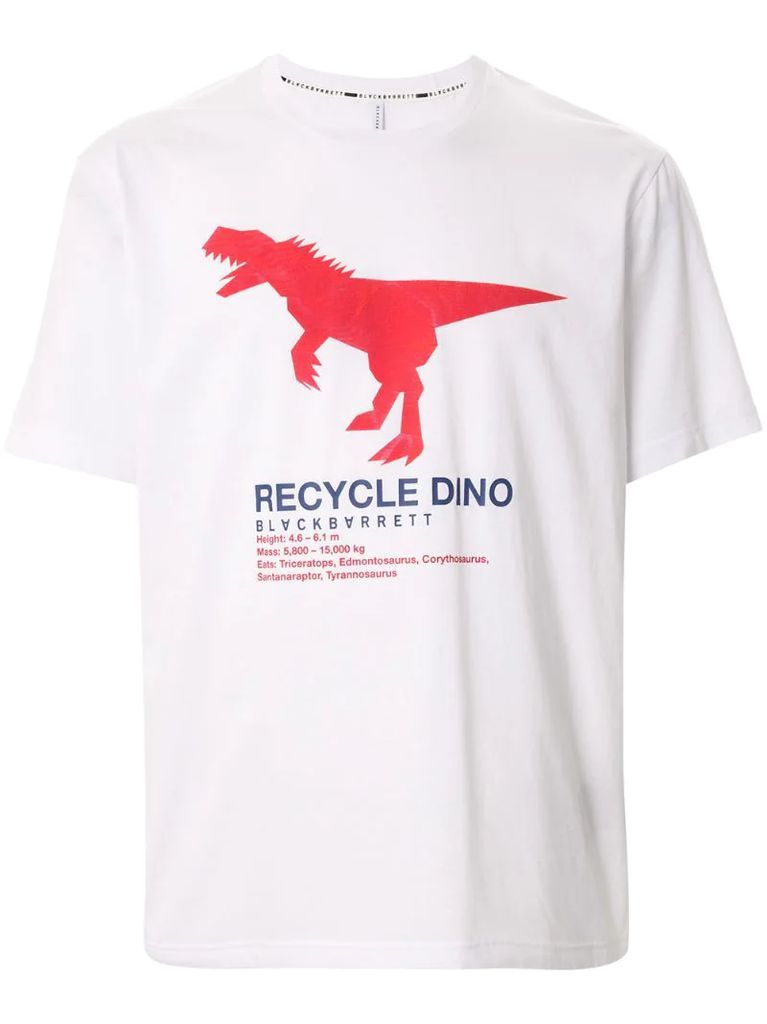 'recycle dino' cotton T-shirt