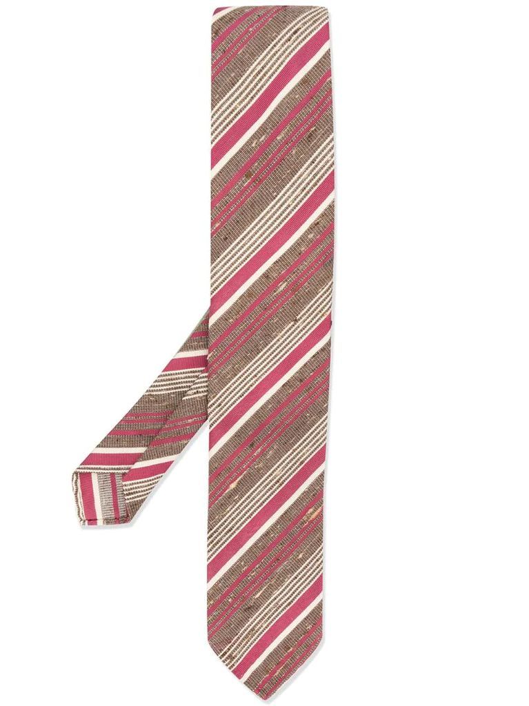 striped print tie