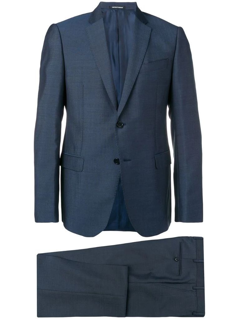 slim-fit two piece suit