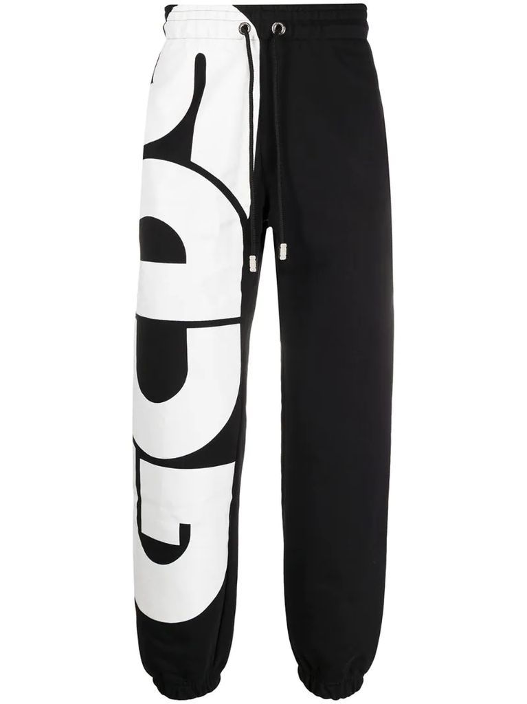 large logo print joggers