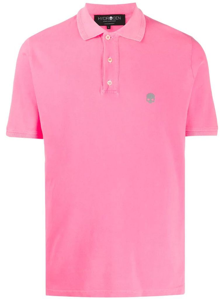 branded short-sleeved polo shirt