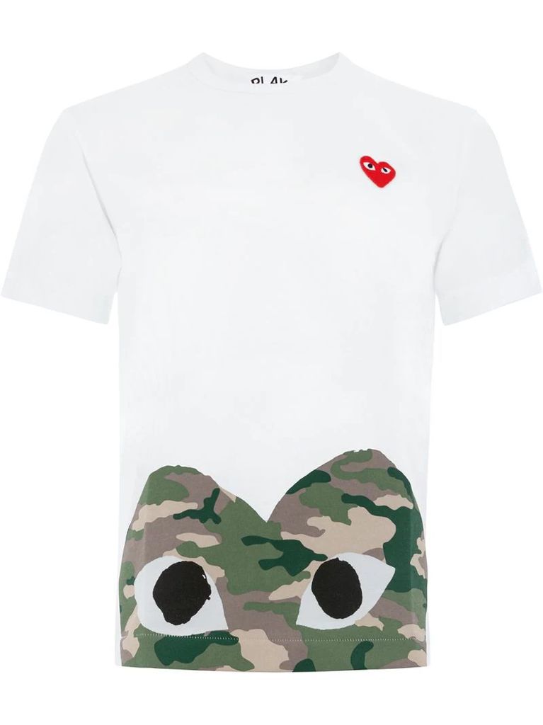 camouflage edge heart T-shirt