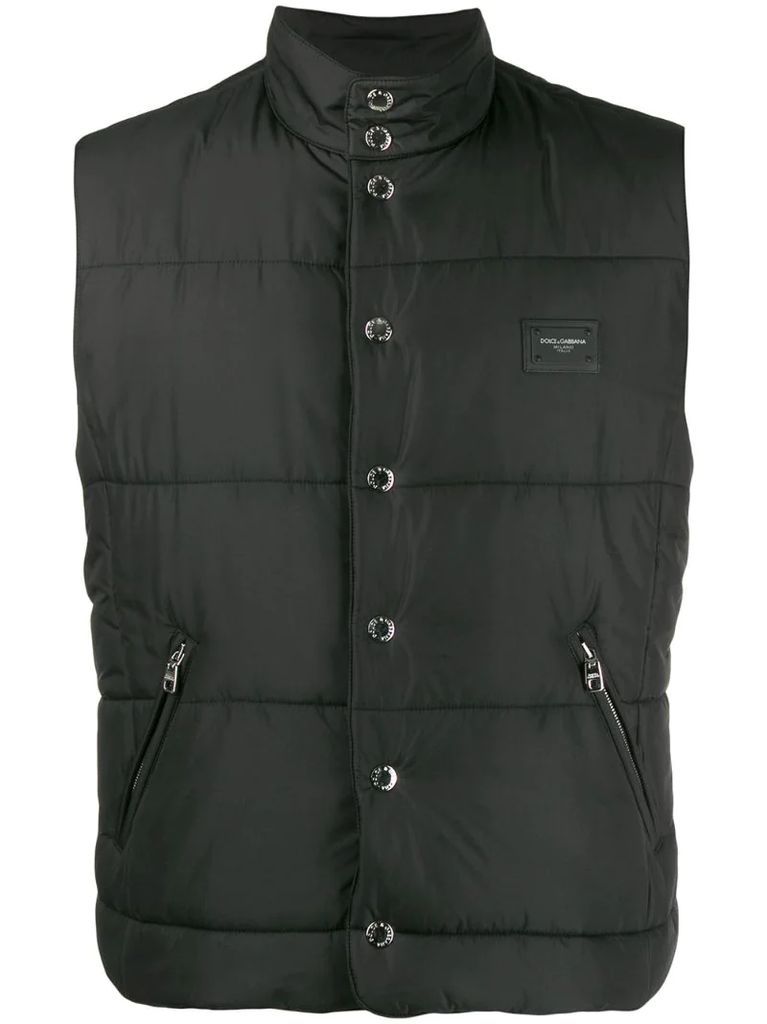button padded gilet