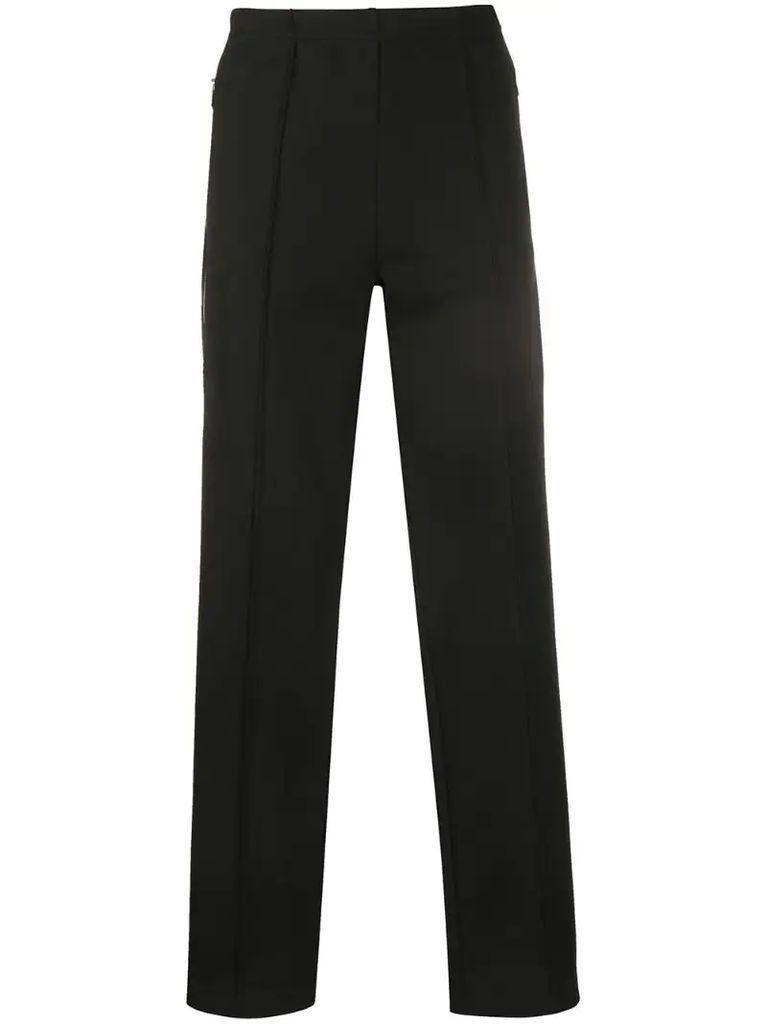 raised seam straight trousers