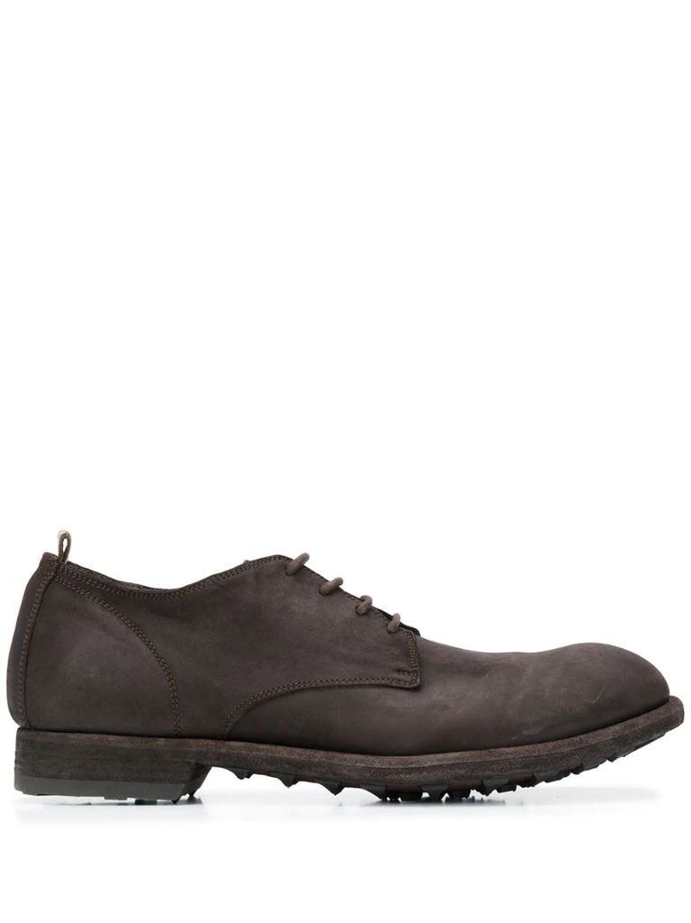 suede lace-up derby shoes