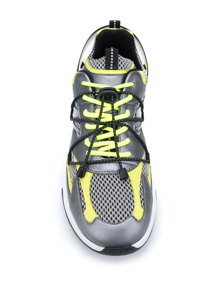 neon-trimmed low-top trainers