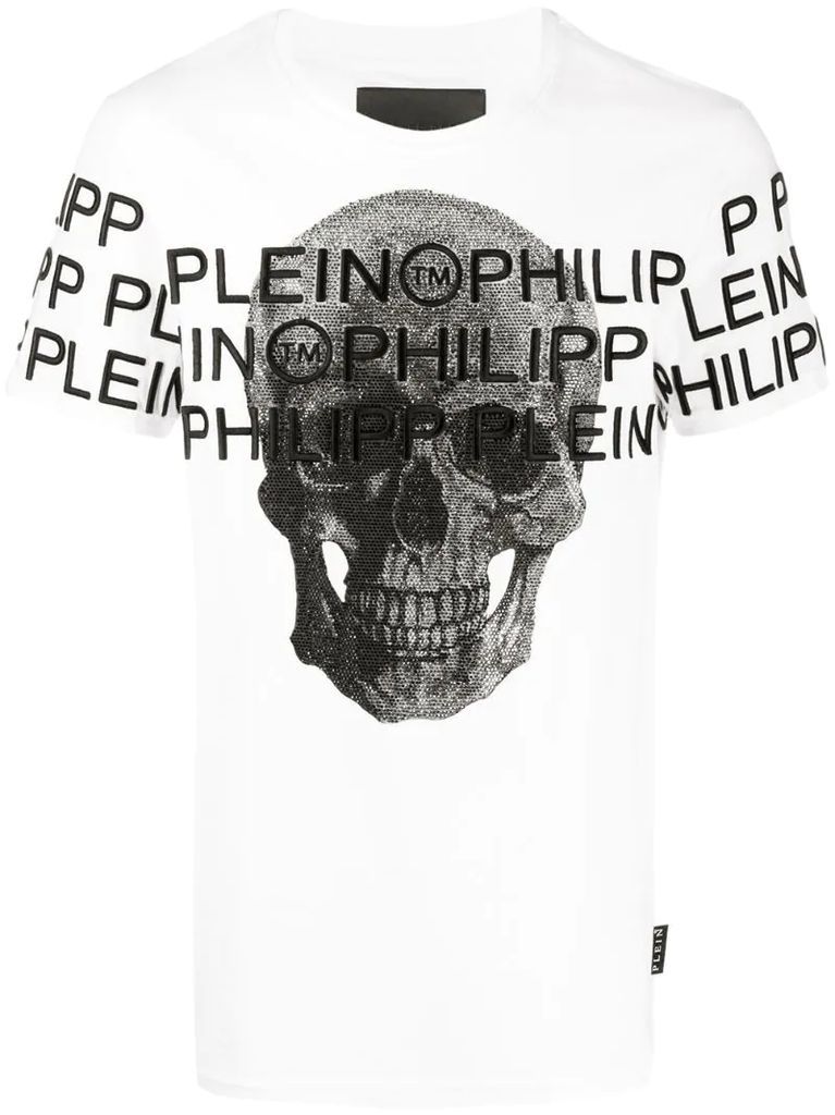 rhinestone skull T-shirt