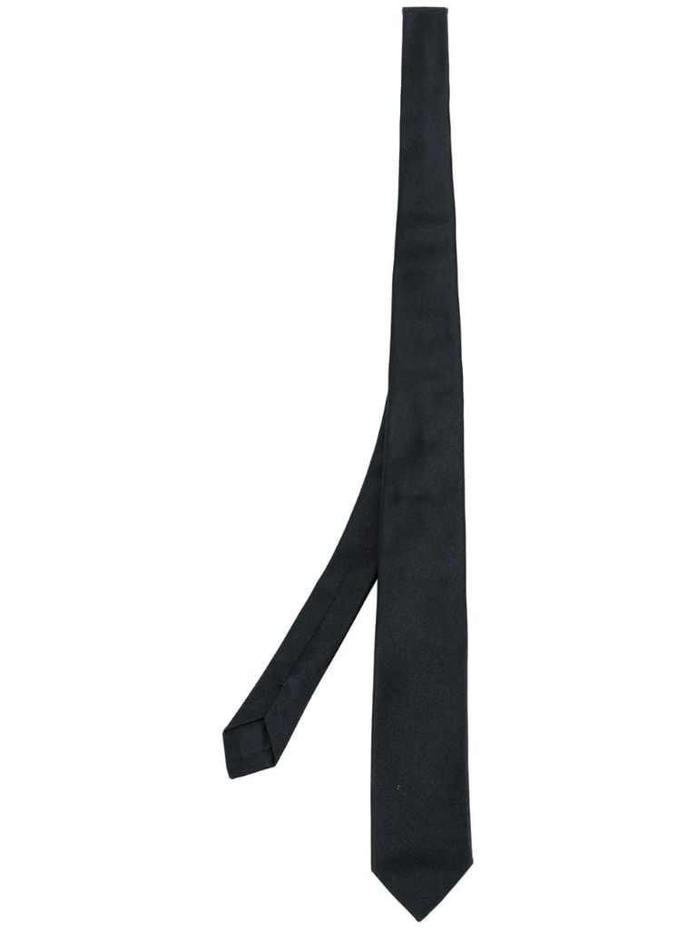 skinny embroidered tie