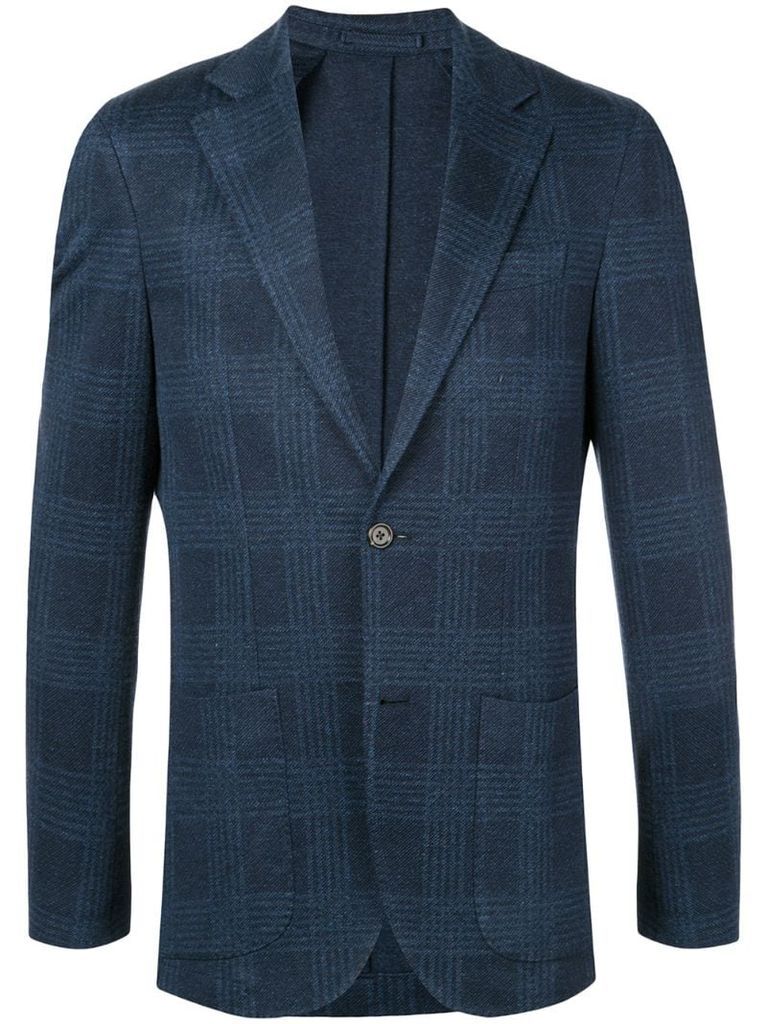 tartan pattern blazer