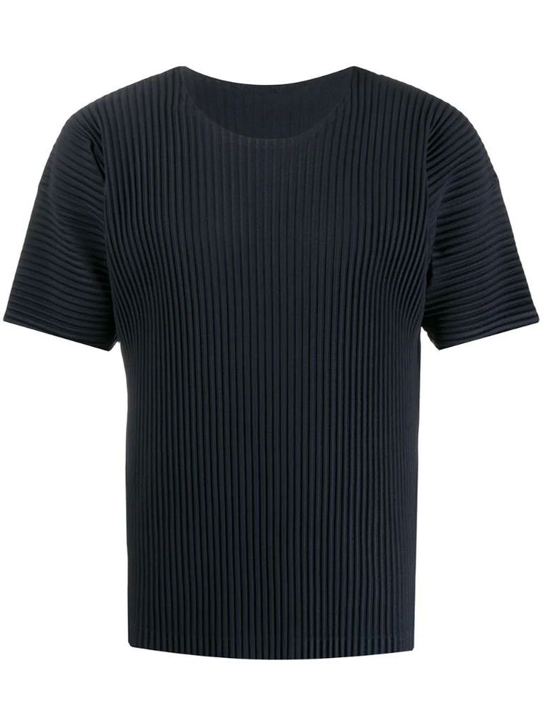 pleated short-sleeve T-shirt