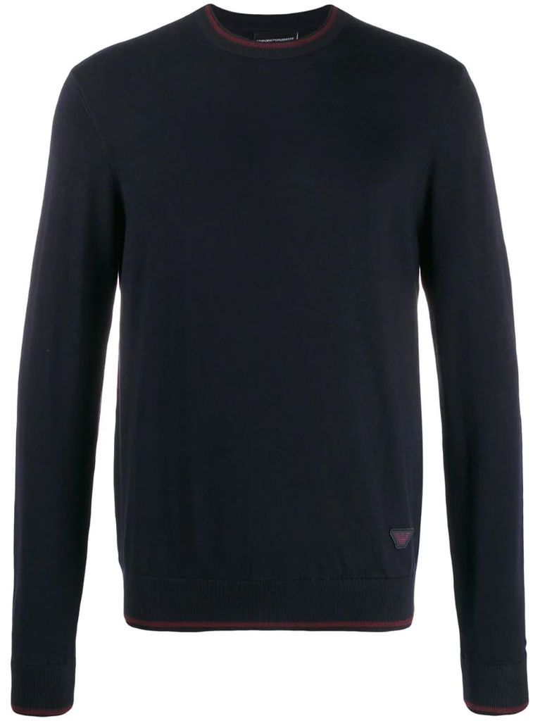 relaxed-fit two-tone jumper