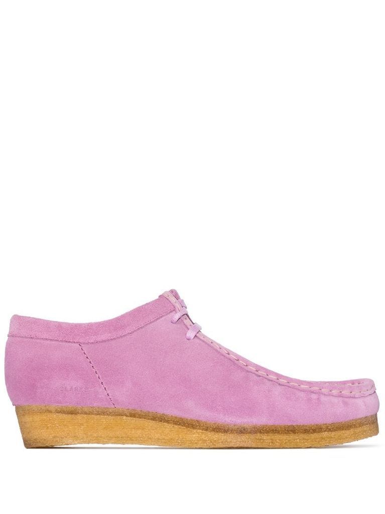 Wallabee suede lace-up shoes
