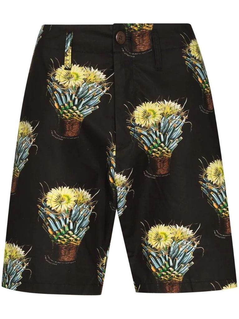 cactus print Bermuda shorts