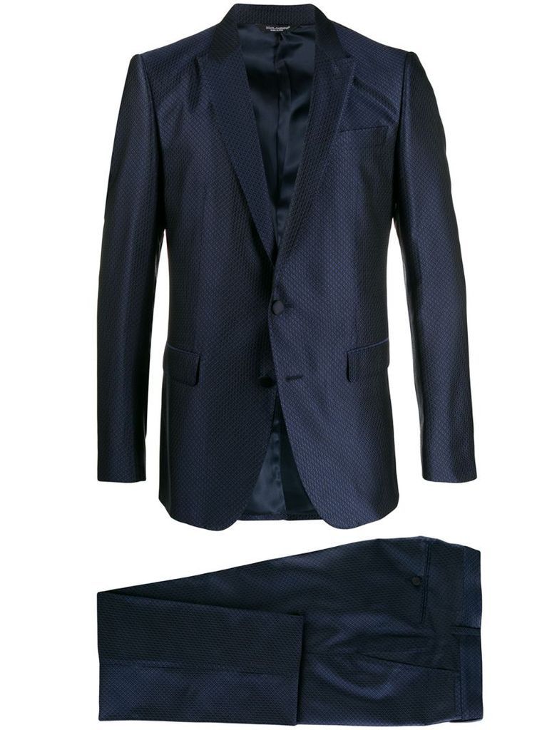 geometric-jacquard two-piece dinner suit