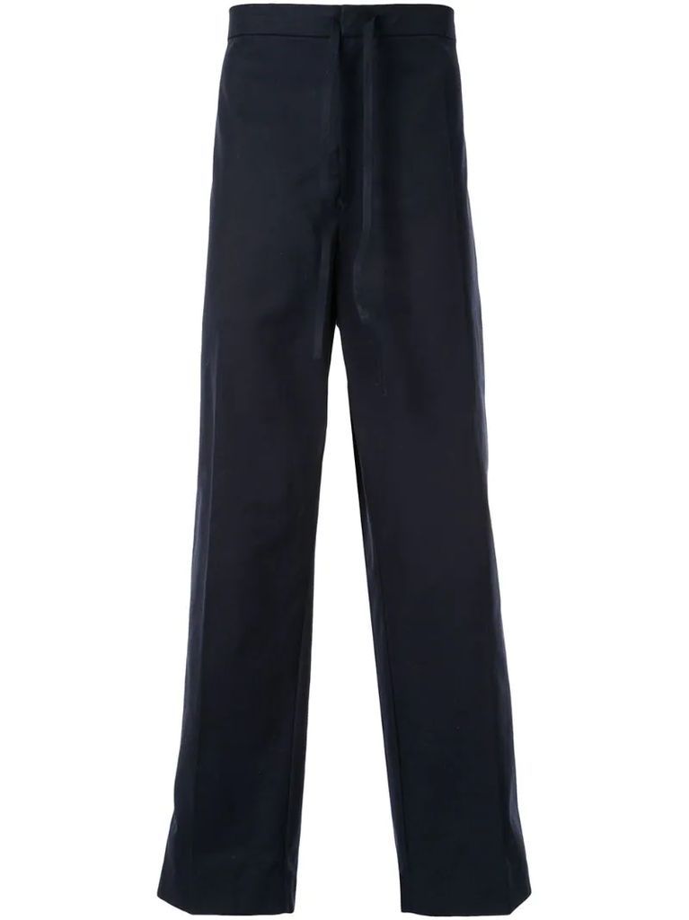 high-rise drawstring trousers